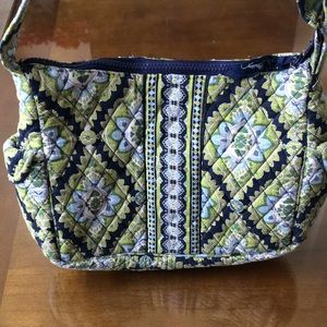 Vera Bradley Cambridge Green Zippered‎ Quilted Crossbody Purse
